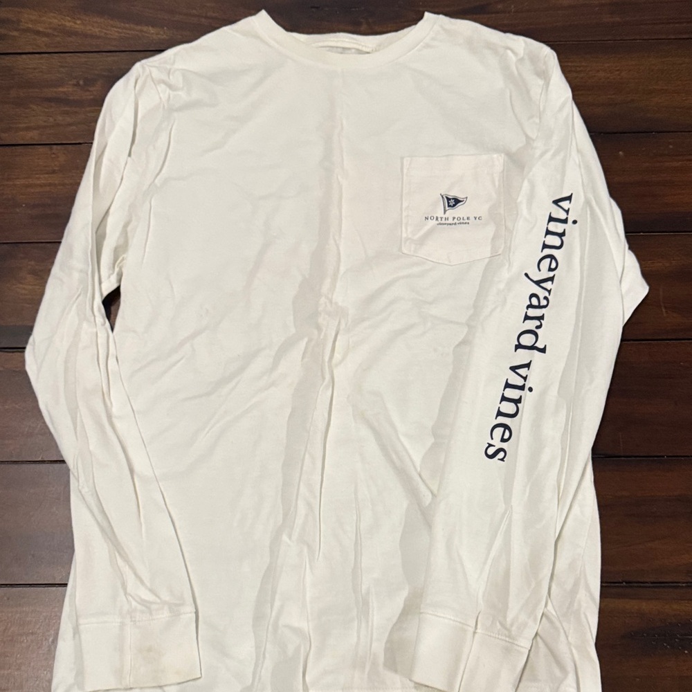 Vineyard Vines Cream Long Sleeve Kid’s Tee